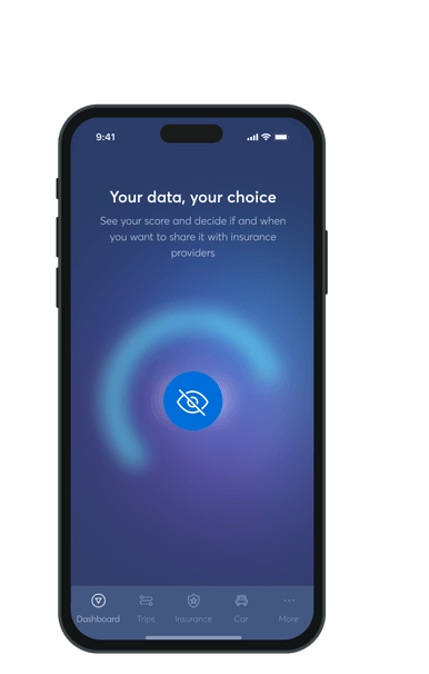 App preview on phone showing tips to improve your driving